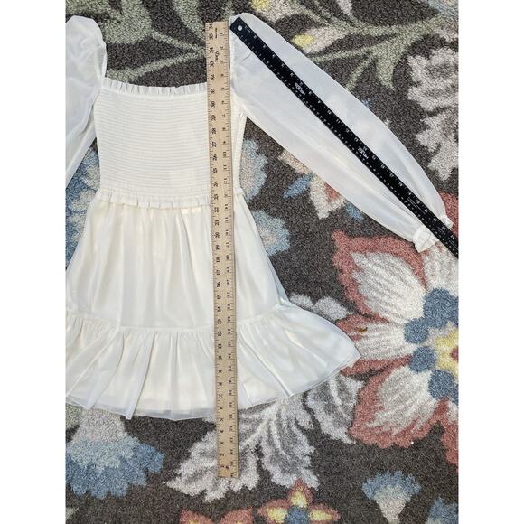 Wilfred Dress Womens Size XXS NEW Tempest Birch Smocked Mini Milkmaid Coquette - Picture 10 of 15